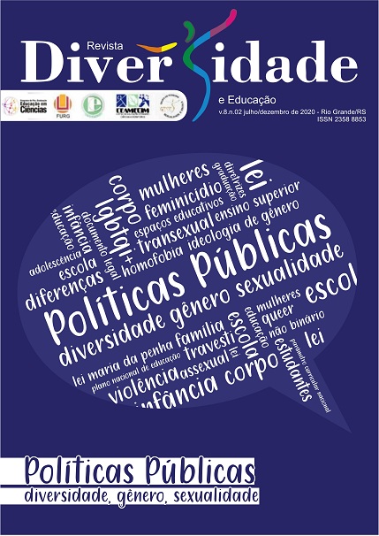 					Visualizar v. 8 n. 2 (2020): Dossiê: Diversidade, gênero e sexualidade nas políticas  públicas
				