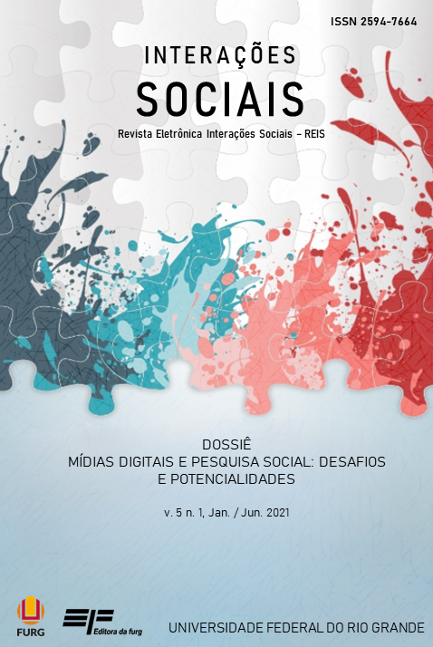					Visualizar v. 5 n. 1 (2021): Dossiê: Mídias Digitais e Pesquisa Social: desafios e potencialidades
				
